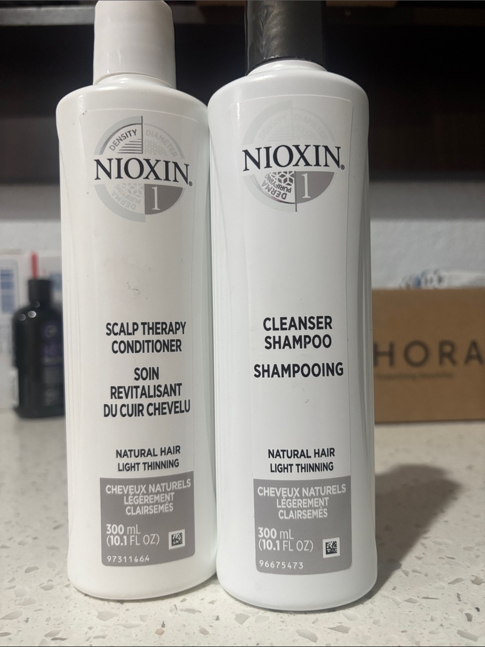NIOXIN System 1 Cleanser Shampoo & Scalp Therapy Conditioner - White